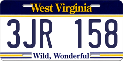 WV license plate 3JR158