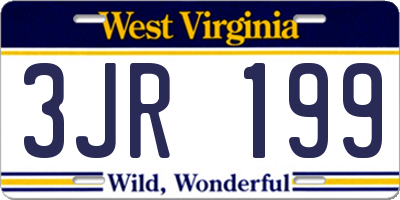 WV license plate 3JR199
