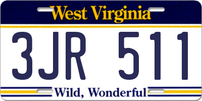 WV license plate 3JR511