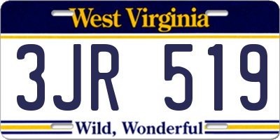 WV license plate 3JR519