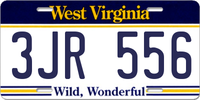 WV license plate 3JR556