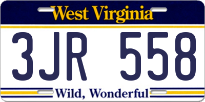 WV license plate 3JR558