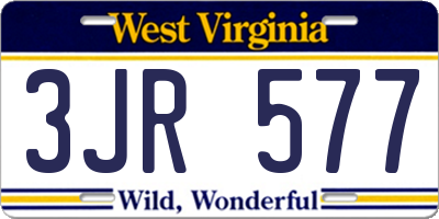 WV license plate 3JR577