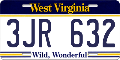 WV license plate 3JR632