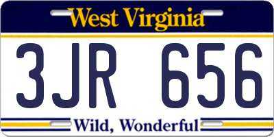 WV license plate 3JR656