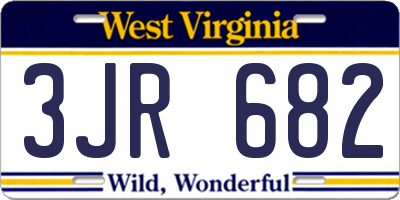 WV license plate 3JR682