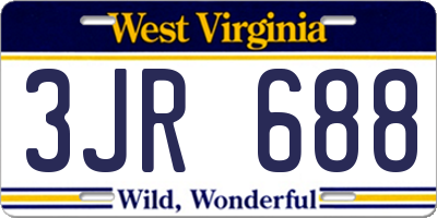 WV license plate 3JR688