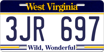 WV license plate 3JR697