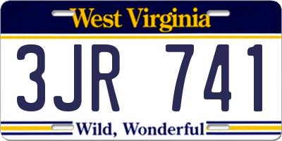 WV license plate 3JR741