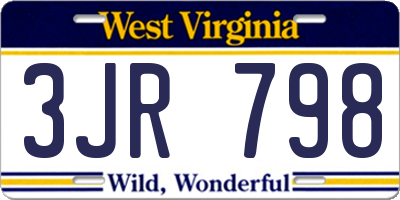WV license plate 3JR798
