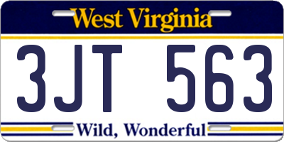 WV license plate 3JT563