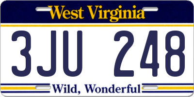 WV license plate 3JU248