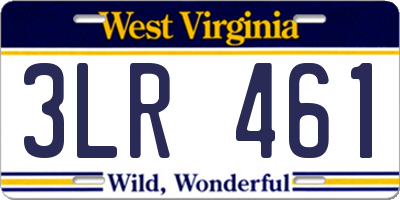 WV license plate 3LR461