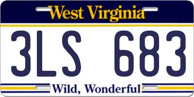 WV license plate 3LS683