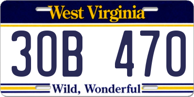 WV license plate 3OB470