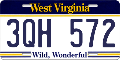 WV license plate 3QH572