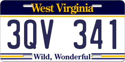WV license plate 3QV341