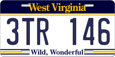 WV license plate 3TR146