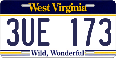 WV license plate 3UE173