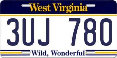 WV license plate 3UJ780