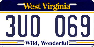 WV license plate 3UO069
