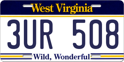 WV license plate 3UR508