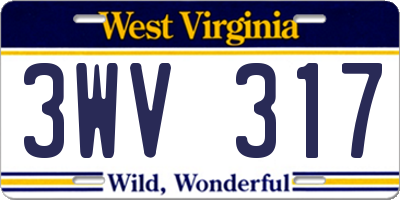 WV license plate 3WV317