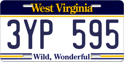 WV license plate 3YP595