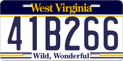 WV license plate 41B266