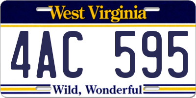 WV license plate 4AC595
