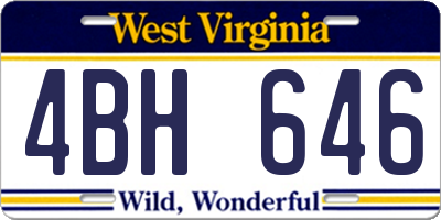 WV license plate 4BH646