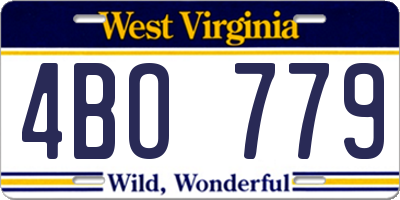 WV license plate 4BO779