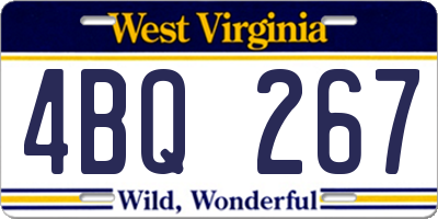 WV license plate 4BQ267