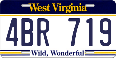 WV license plate 4BR719