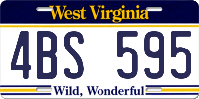 WV license plate 4BS595