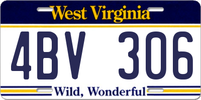 WV license plate 4BV306
