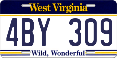 WV license plate 4BY309