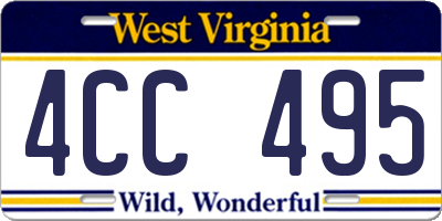 WV license plate 4CC495