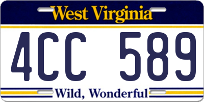 WV license plate 4CC589