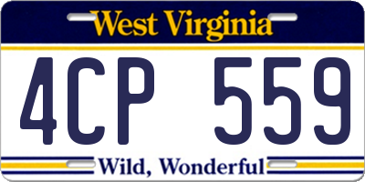 WV license plate 4CP559