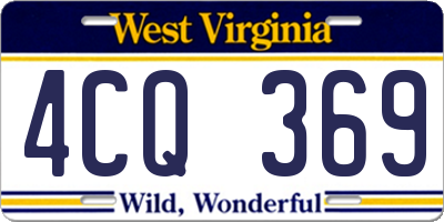 WV license plate 4CQ369