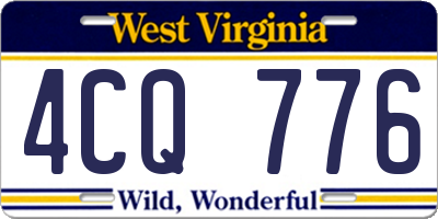WV license plate 4CQ776