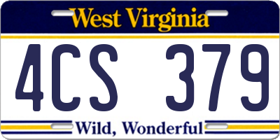 WV license plate 4CS379