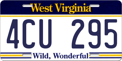 WV license plate 4CU295