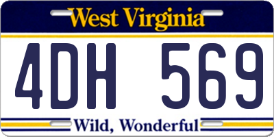 WV license plate 4DH569