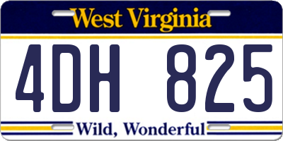 WV license plate 4DH825