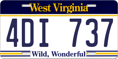 WV license plate 4DI737