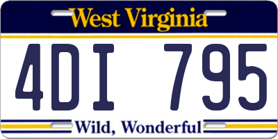 WV license plate 4DI795
