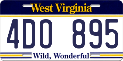 WV license plate 4DO895