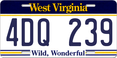 WV license plate 4DQ239